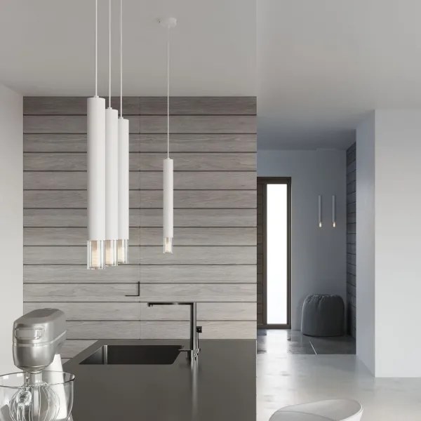 Lustră pe cablu VIZIER 2xG9/40W/230V albă Sollux SL.0958