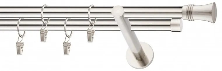 Galerie dubla PICIOR UNIVERSAL - CAPRI- dubla 19/19 - INOX (Alege marime: 300 cm)