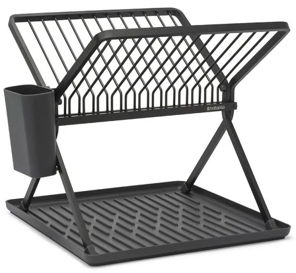 Uscator de vase pliabil Brabantia SinkSide 1004153, Suport pentru ustensile, Rezistent la coroziune, Gri inchis