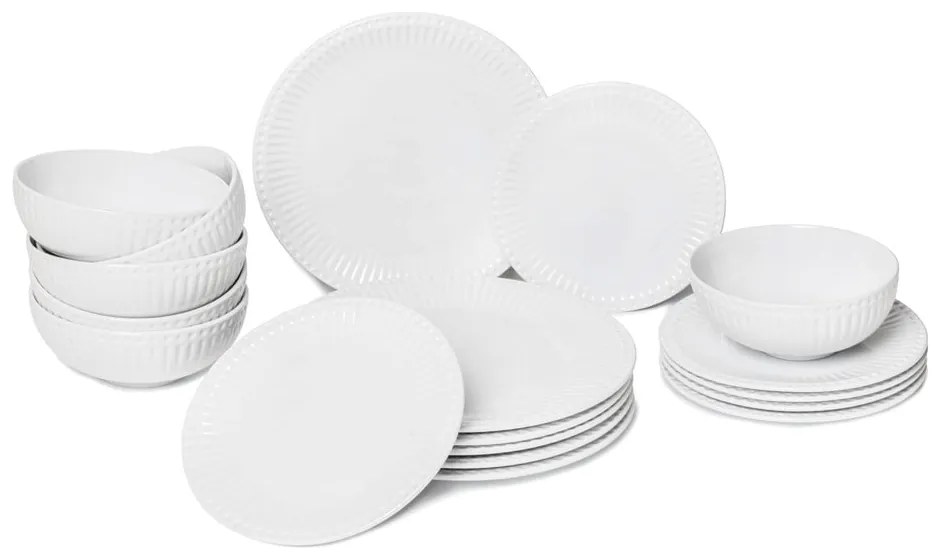 Set 18 vase de porțelan Bonami Essentials Purita, alb