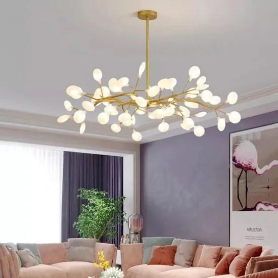 Lustra led G4, Tonia, 45 becuri, Gold