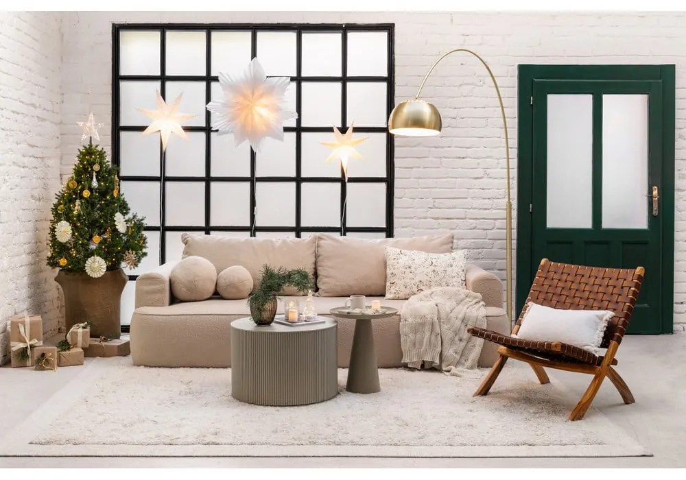 Față de pernă din in cu model de Crăciun 45x45 cm– Linen Tales