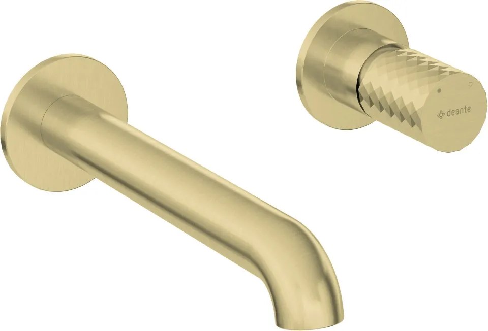 🚰 Baterie încastrată pentru chiuvetă SILIA HEXA – Finisaj auriu periat – Cod BHS_R54L