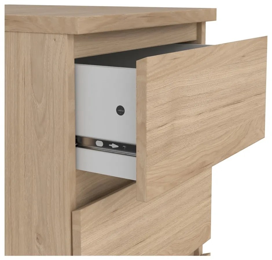 Comodă în culoare naturală cu aspect de lemn de stejar 40x70x50 cm Naia – Tvilum