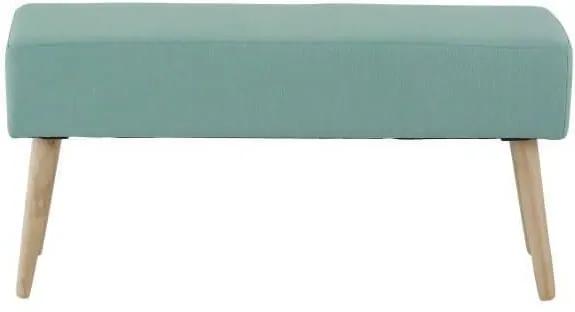 Bancheta Albastra cu Picioare din Lemn STOCK - Textil Albastru Lungime(100 cm) x latime(30 cm) x Inaltime(50 cm)