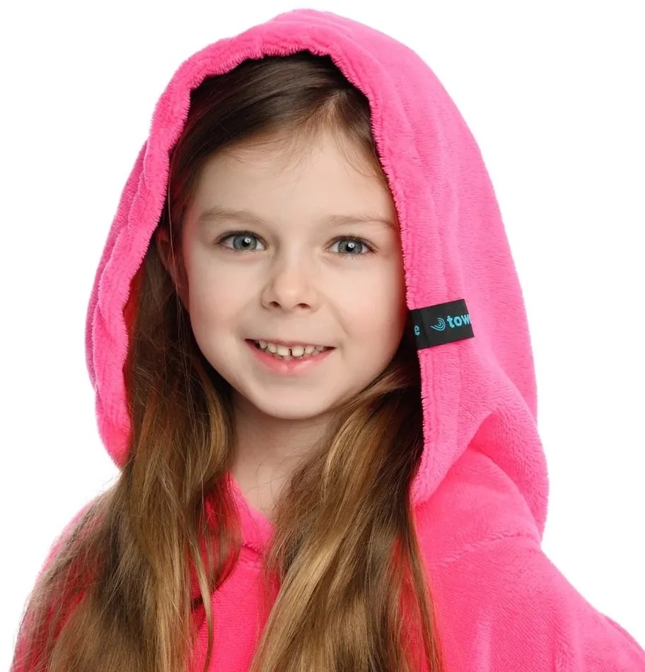 Poncho Towee Surf MONO Bubblegum roz , 60 x 80 cm, 60 x 80 cm