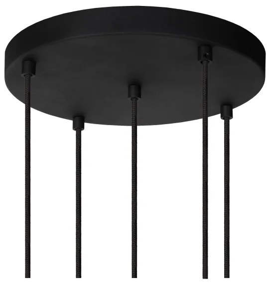 Lustră pe cablu Lucide 45402/15/30 MARIUS 5xE27/40W/230V negru
