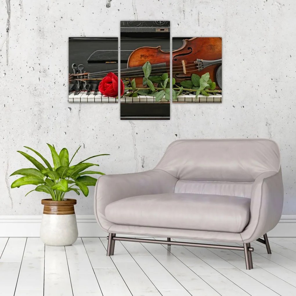 Tablou- Amintire de muzicean (90x60 cm)