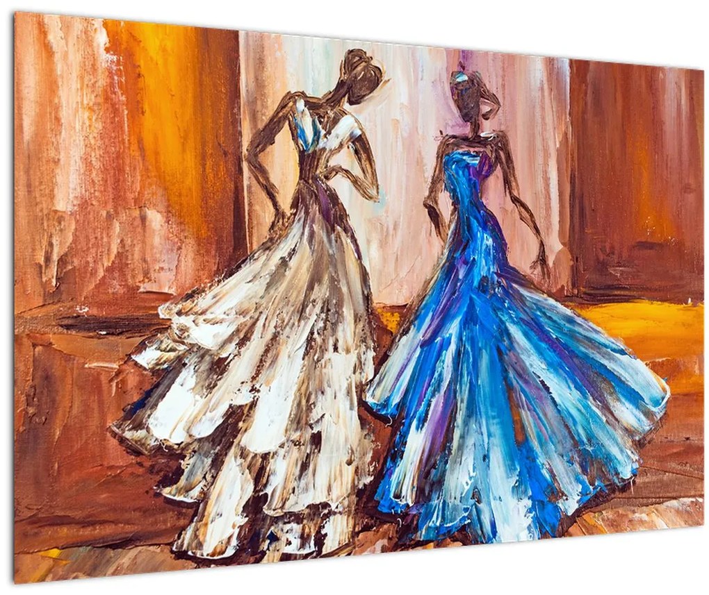 Tablou - Dansatoare, pictură în ulei (90x60 cm)