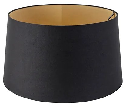 Abajur din bumbac negru cu interior auriu 40/35/22
