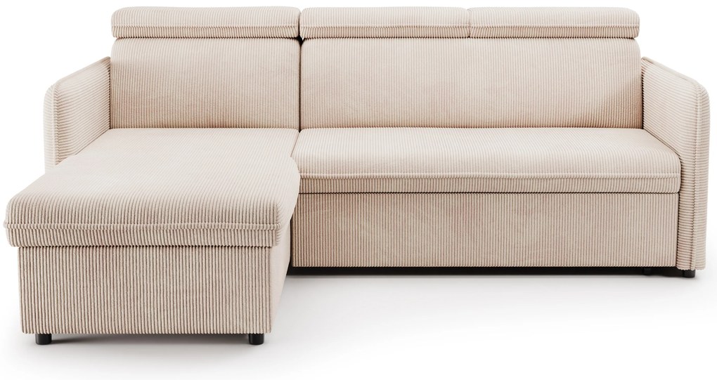 Colţar Barcelia Mini extensibil, universal, stânga/dreapta - bej catifea Anafi 22