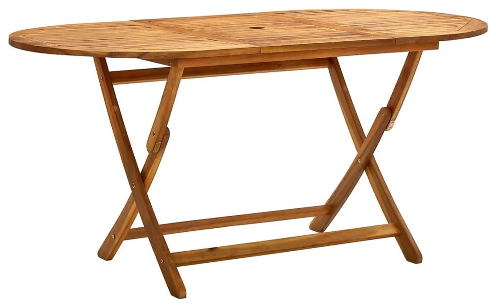 vidaXL Masă de grădină pliabilă, 160x85x75 cm, lemn masiv de acacia
