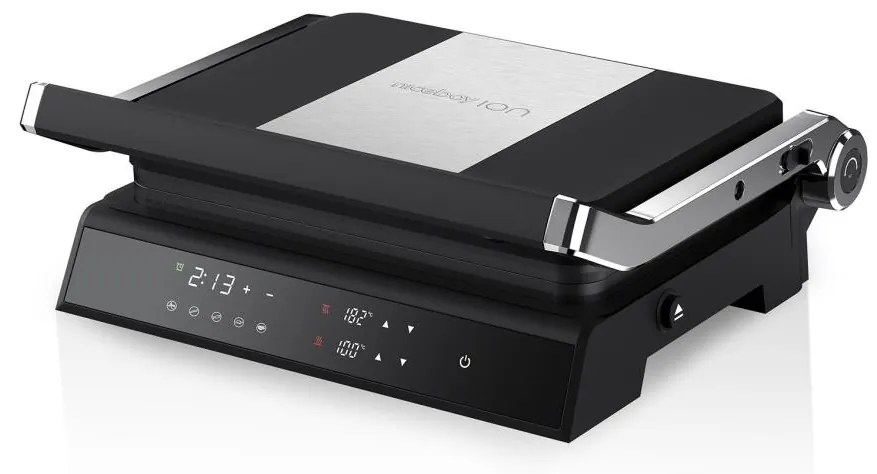 Grătar de contact Niceboy ION Grillmaster 2000W/230V negru/crom mat