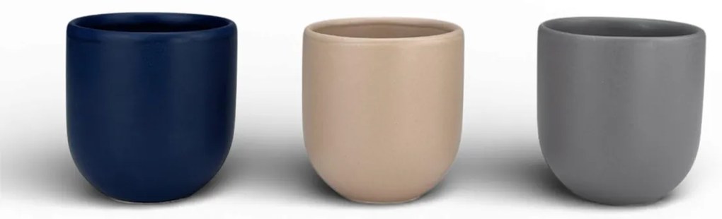 Set 3 cesti cafea Pahare Novum Trio Portal, glazura mata, 250ml