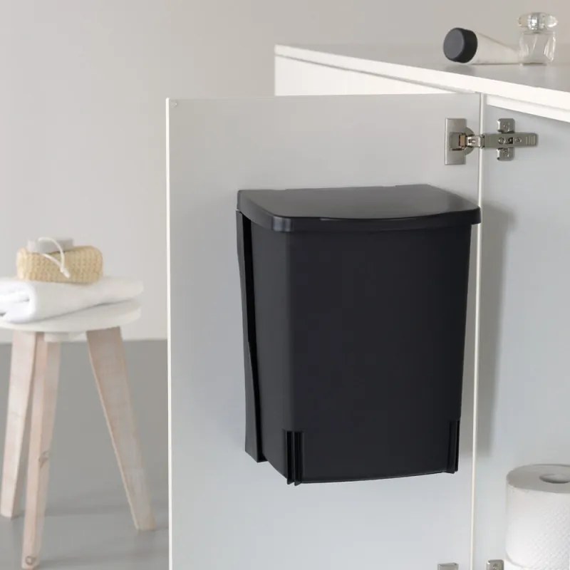 Brabantia Coș încorporabil 647043, 10 L, Deschidere largă, Curățare ușoară, Negru
