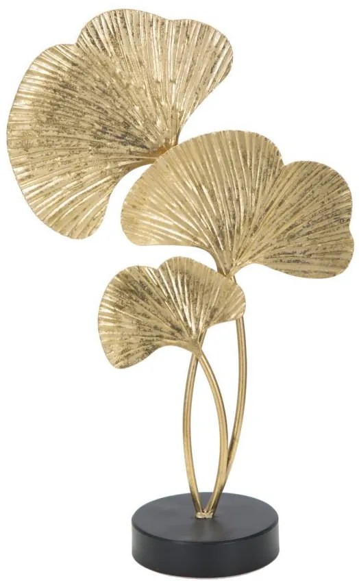 Decoratiune frunze aurii din metal, 24,5x10,5x40,5 cm, Leaf Mauro Ferretti