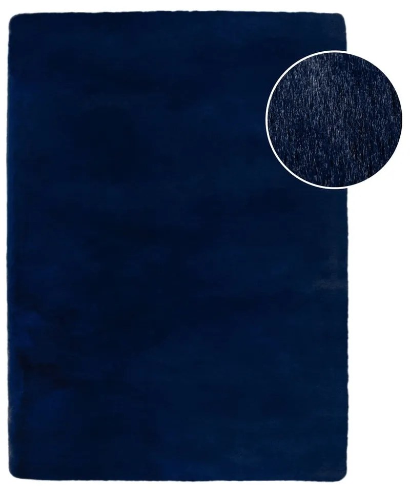Blană albastru-închis sintetică 120x170 cm Ivy Luxury Fur – Flair Rugs