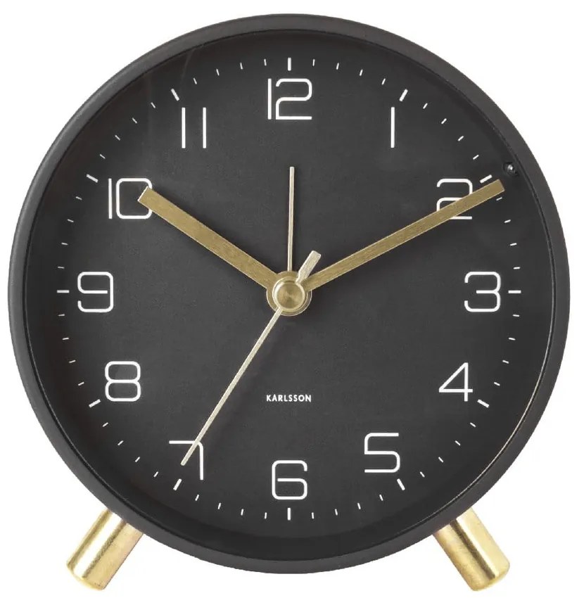 Ceas cu alarmă Karlsson Lofty, ø 11 cm, negru