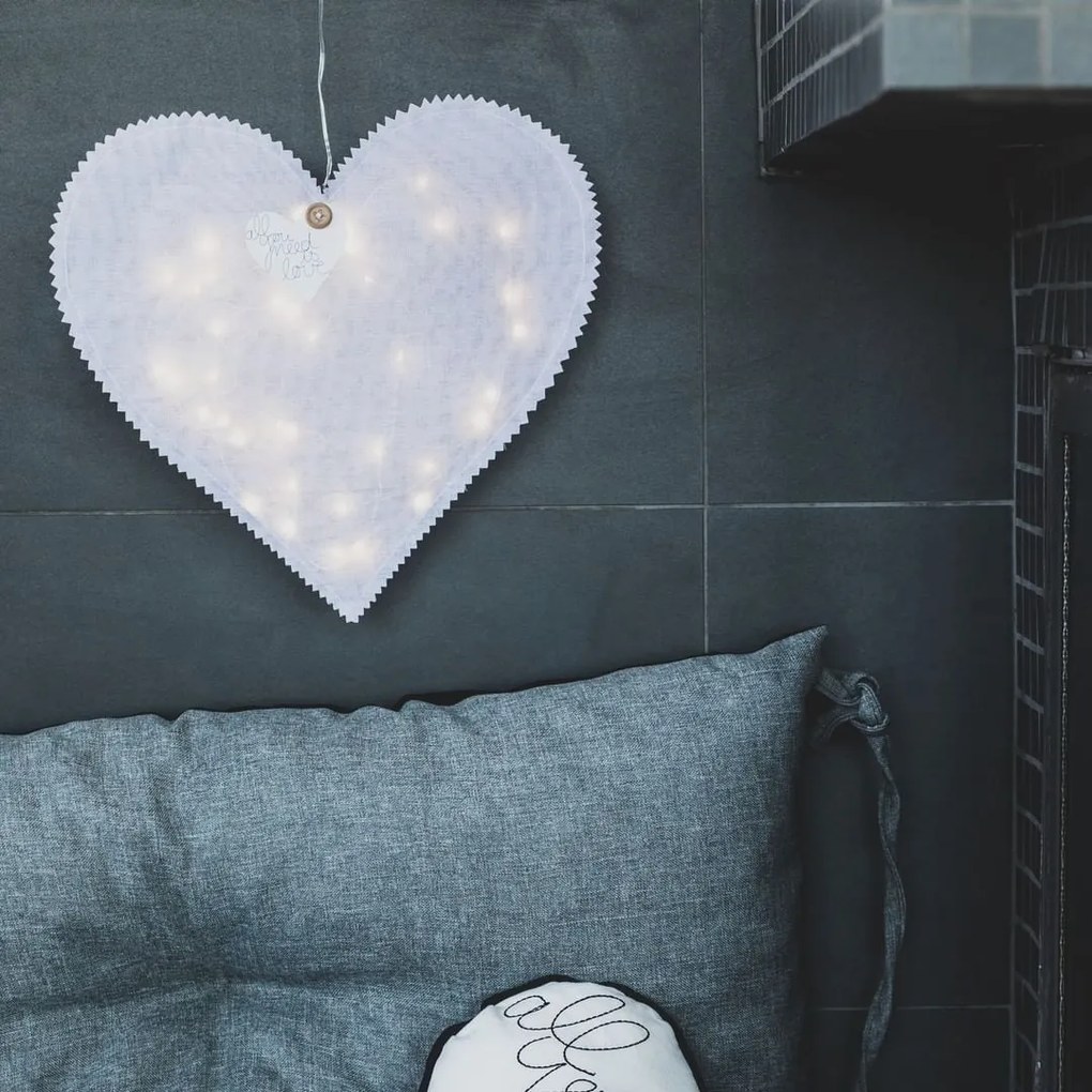 Räder Inima ornamentala suspendata Culoare Alba / LED, HEARTLIGHT