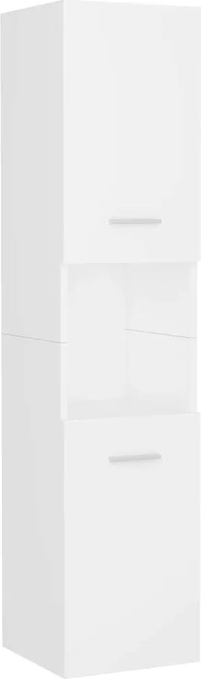 vidaXL Dulap de baie, alb, 30 x 30 x 130 cm, PAL