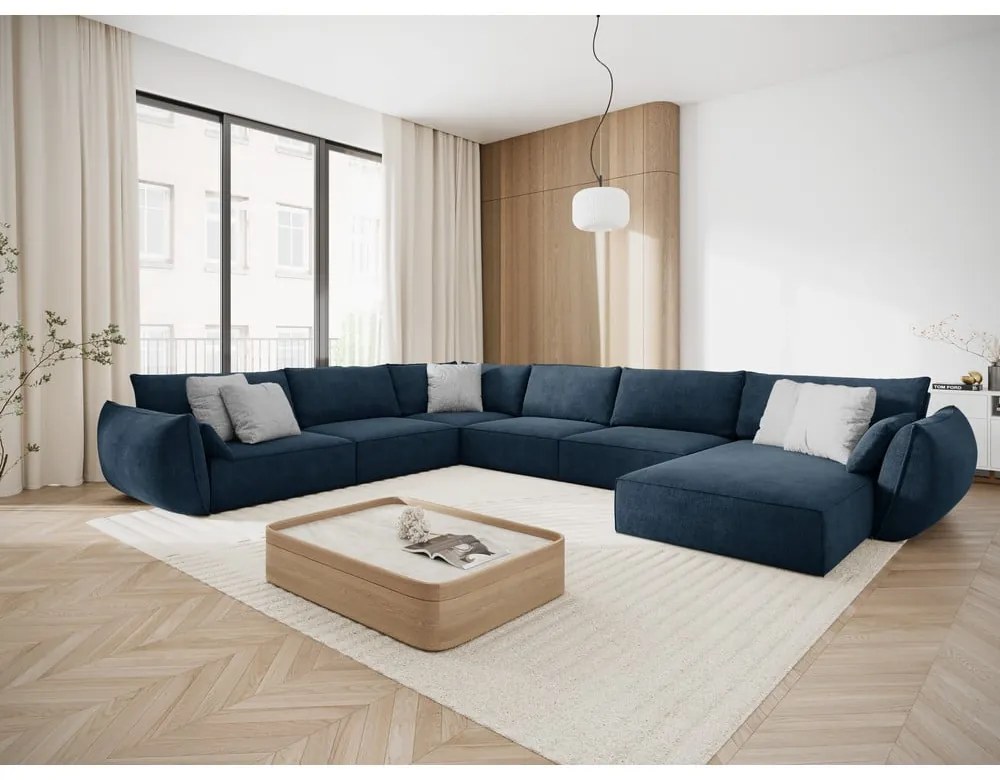 Colțar albastru închis (pe partea stângă) Vanda – Mazzini Sofas