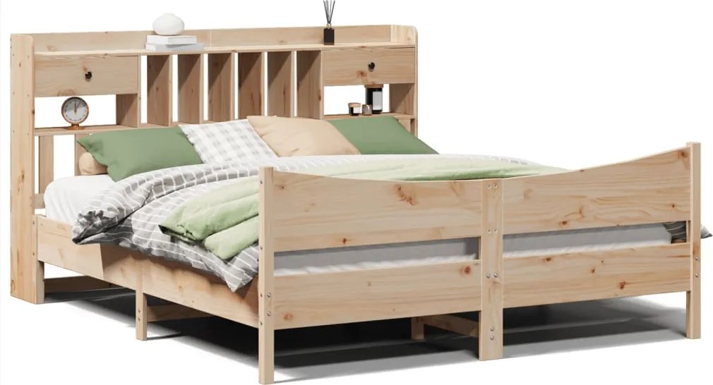 vidaXL Cadru de pat fără saltea, 180x200 cm, lemn masiv pin