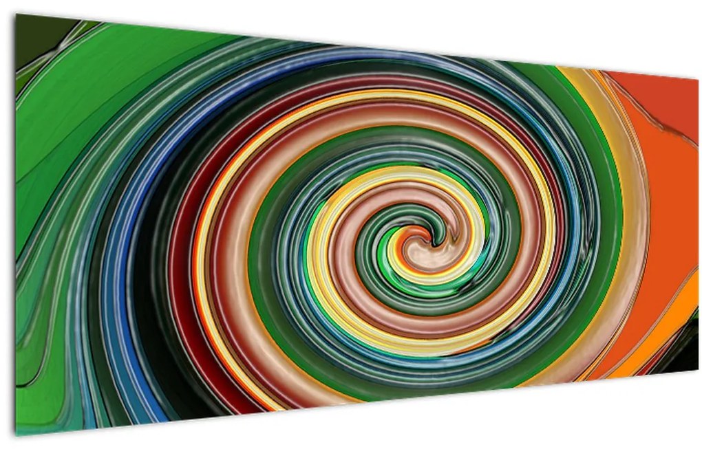 Tablou abstract - spirala colorata (120x50 cm)