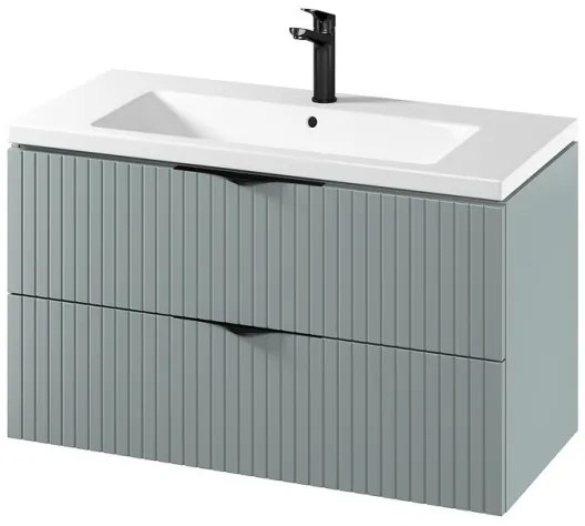 Cersanit S801-546 - Dulap suspendat pentru baie TIRSO 100x45 cm cu lavoar, mentă