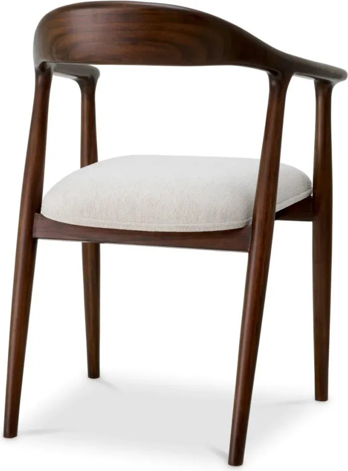 Scaun elegant design LUX Beale maro/ crem