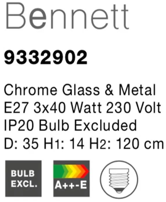 Lustra moderna design decorativ Bennett 3L NVL-9332902