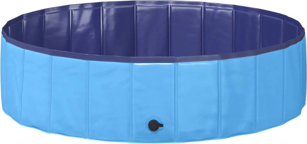 vidaXL Piscină pliabilă pentru câini albastru 120 x 120 x 30 cm PVC