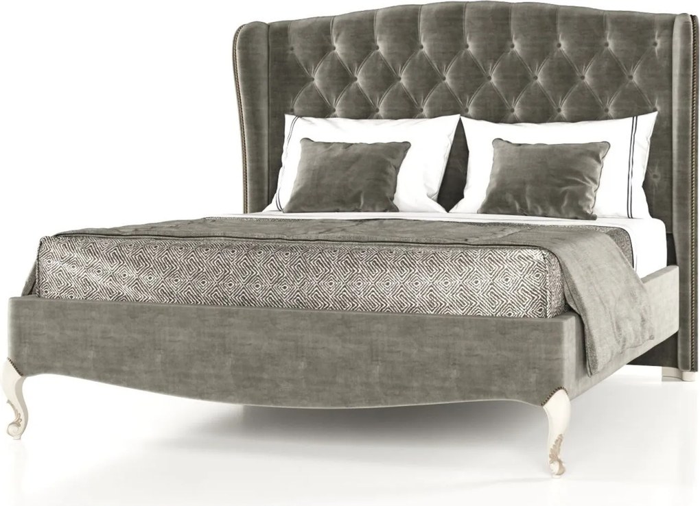 Pat lemn masiv Celisea I 140/160/180/200 x 200 cm - 200x200, Ivoire