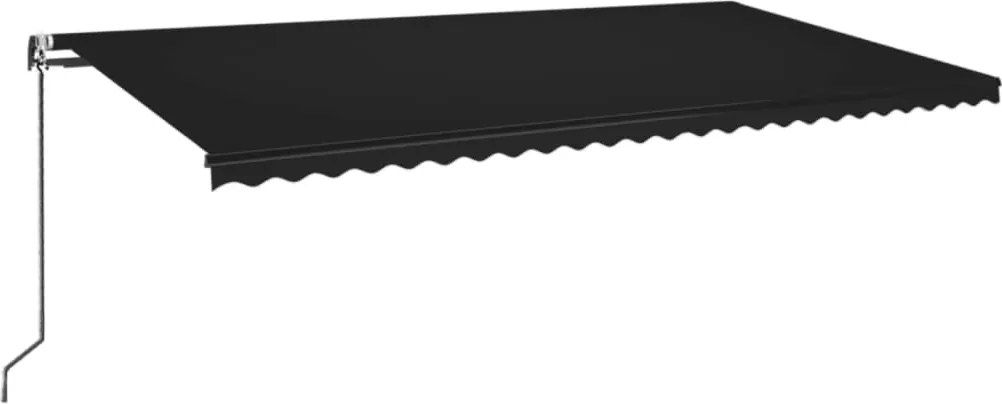 vidaXL Copertină retractabilă automat, antracit, 600x350 cm