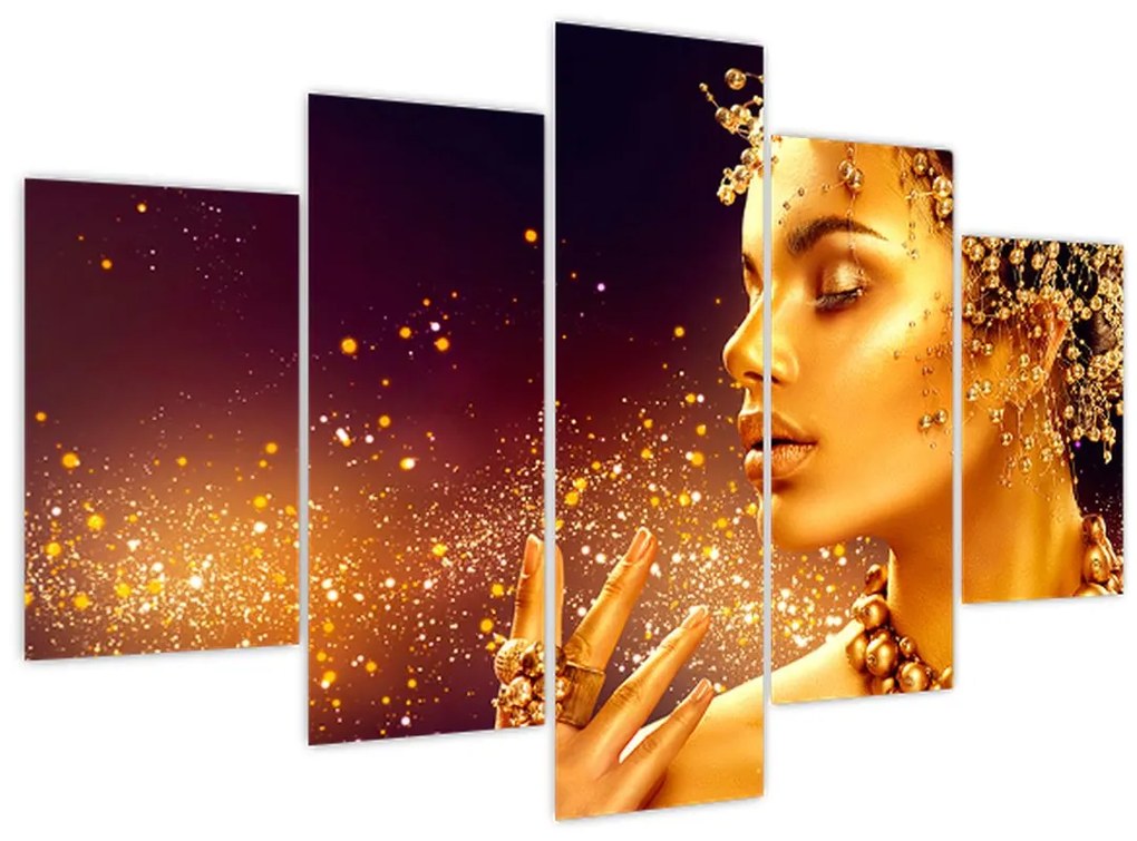 Tablou - Machiaj de aur (150x105 cm)