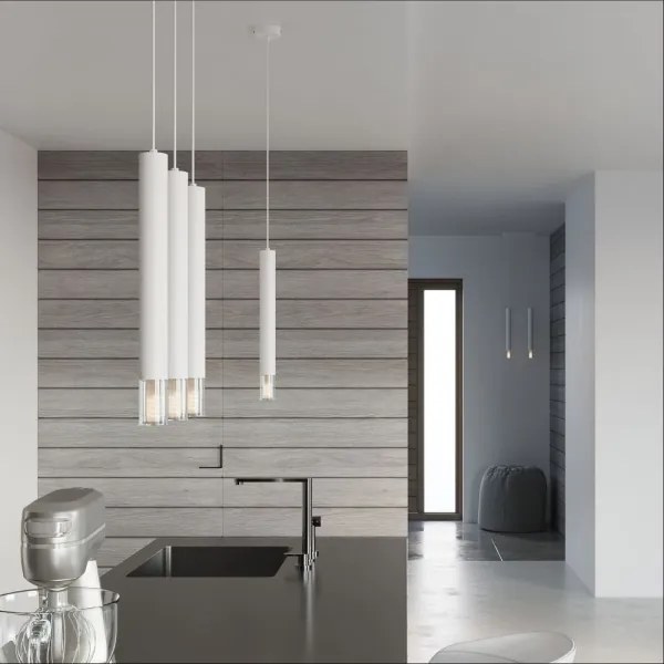 Lustră pe cablu VIZIER 1xG9/12W/230V albă Sollux SL.0957