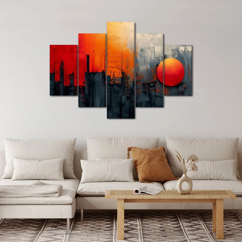 Tablou - Pictura abstractă a orașului (150x105 cm)
