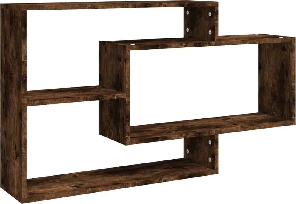 vidaXL Raft de perete, stejar fumuriu, 104x20x58,5 cm, lemn compozit