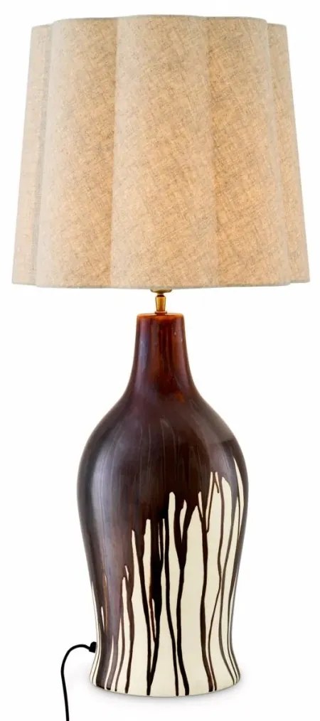 Veioza, Lampa de masa LUX, Ceramica, Maro, Beatriz