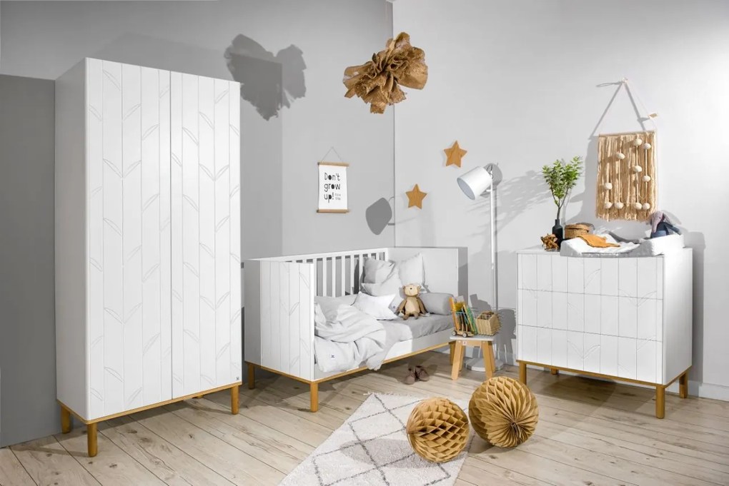 Dulap Toteme botanic alb/stejar H200 cm