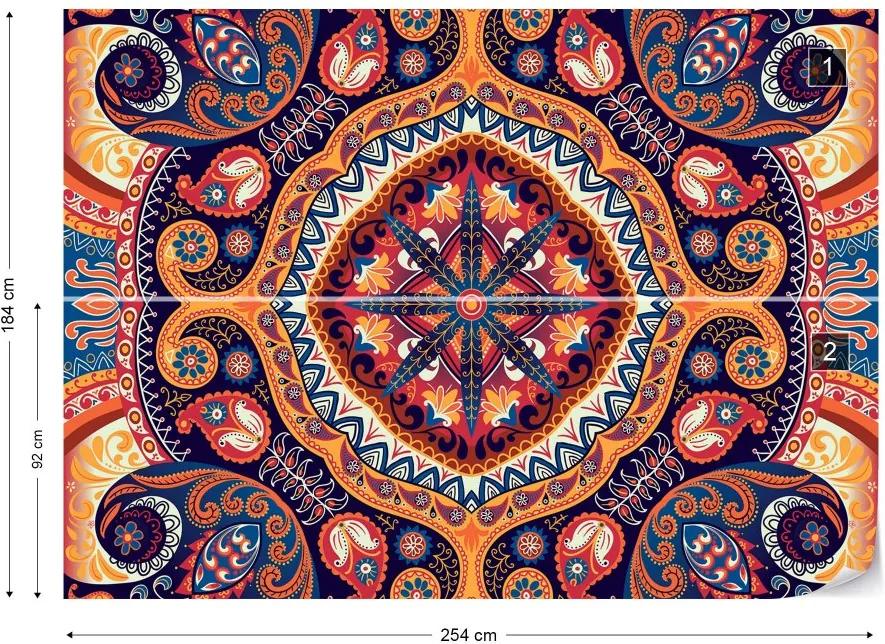 Fototapet GLIX - Vintage Ethnic Pattern + adeziv GRATUIT Tapet nețesute - 254x184 cm