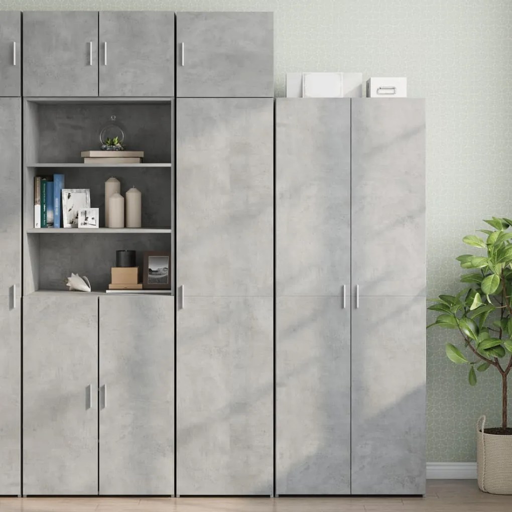 vidaXL Dulap depozitare slim gri beton 45x42,5x225 cm lemn prelucrat
