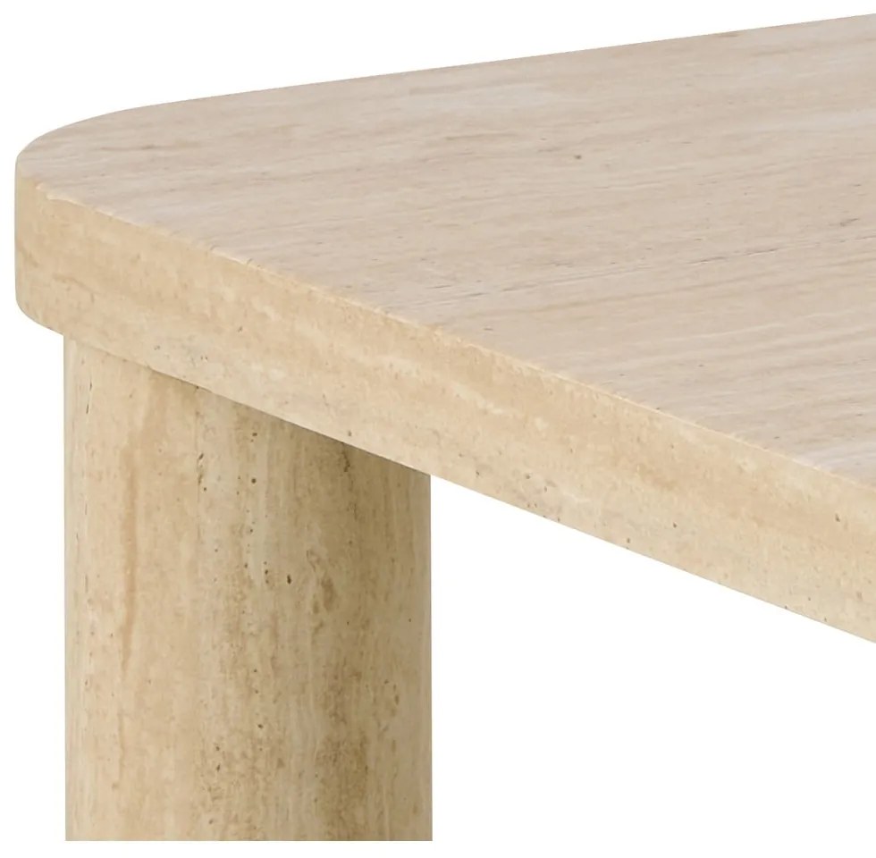 Măsuță de cafea bej cu aspect de marmură 60x60 cm Solano – Actona