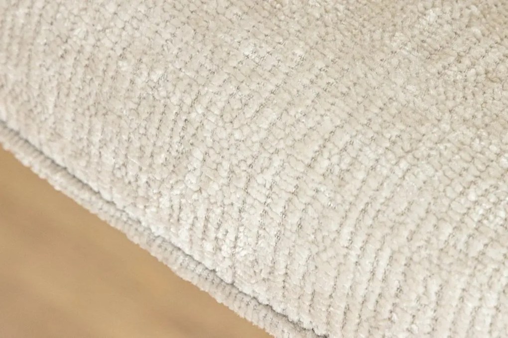 Set de 2 scaune pivotante, Metal Negru, Chenille Sampanie, AVIGNON A-46470 VC