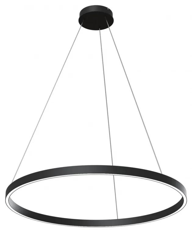 Lustra suspendata LED design tehnic, diametru:80cm, Rim negru MYMOD058PL-L42B4K