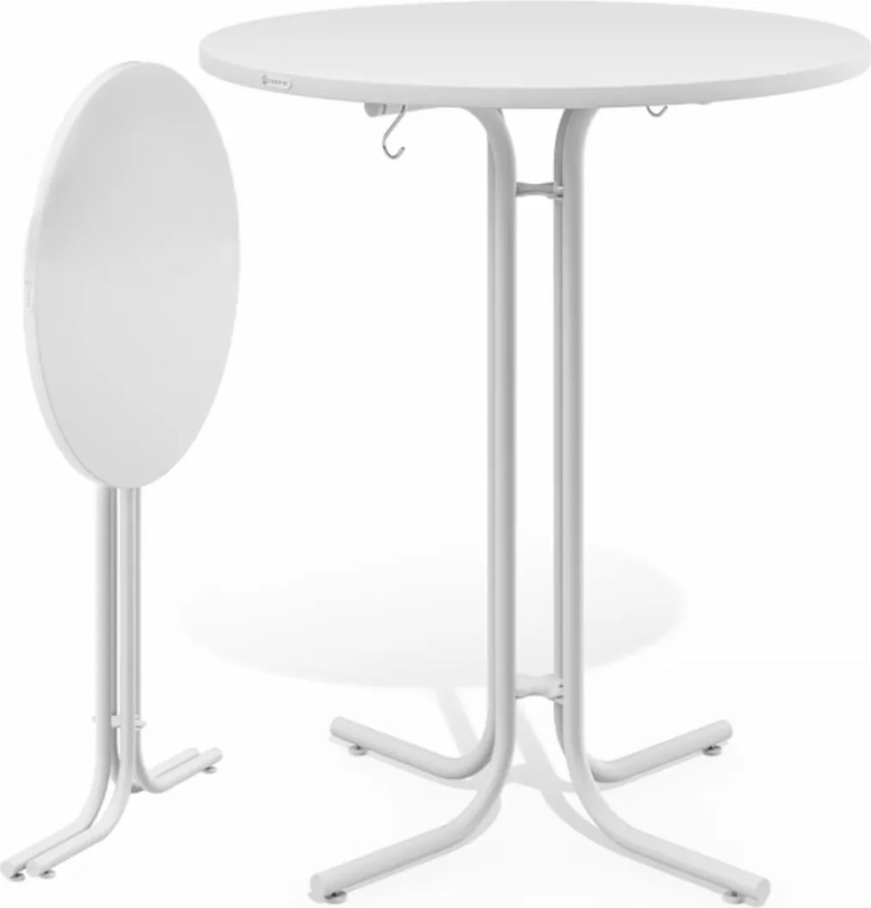 Masă de bar pliabilă RAUL 110x80cm, albă Casaria