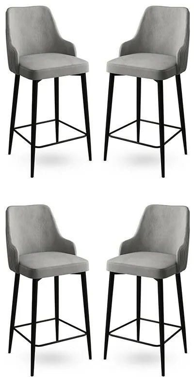 Set de scaune de bar Enox Grey, 4 buc.