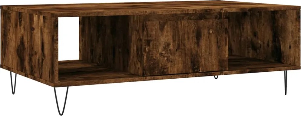 vidaXL Masă de cafea, stejar fumuriu, 104x60x35 cm, lemn compozit