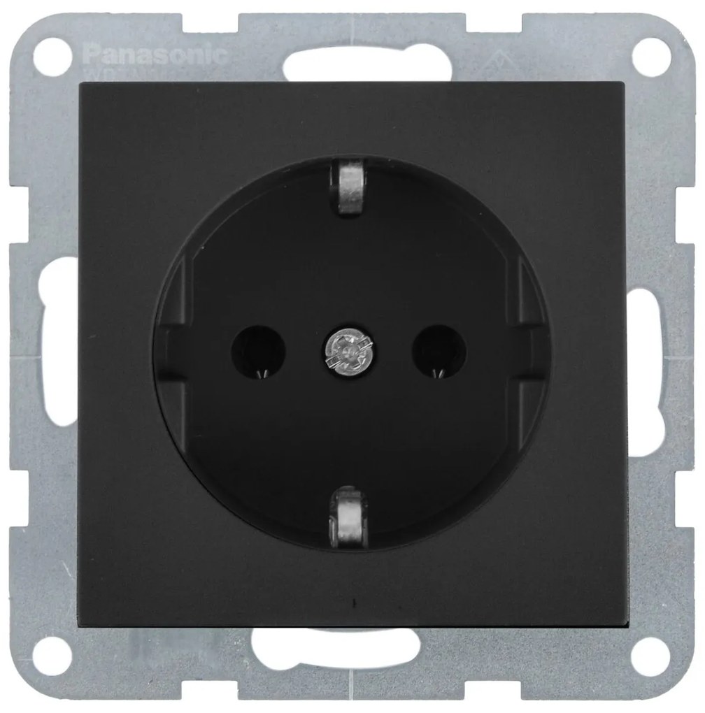 Priza simpla cu impamantare 16A, IP20, Grafit, Panasonic Karre Plus 55
