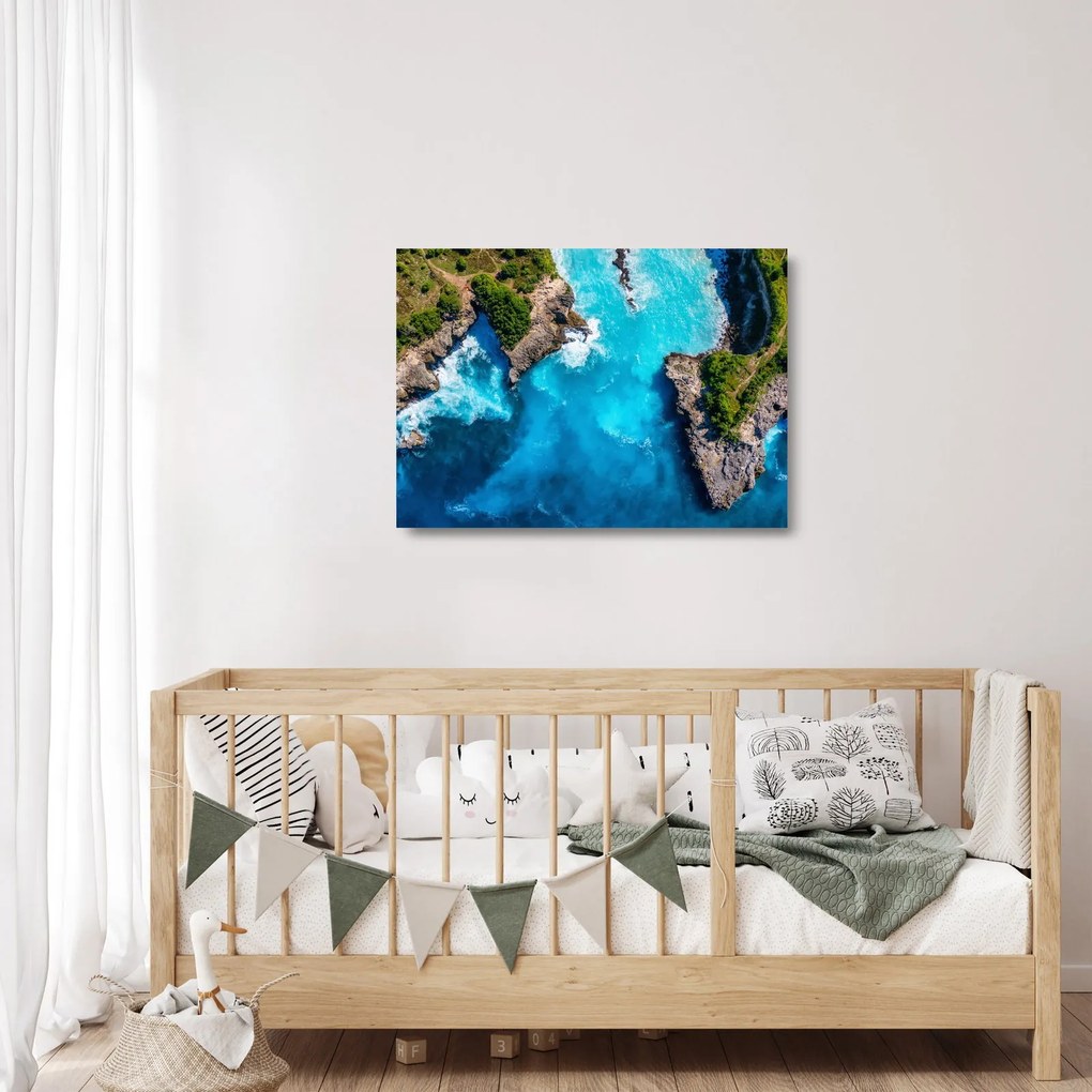 Tablou pe sticlă - Golful din Bali (70x50 cm)