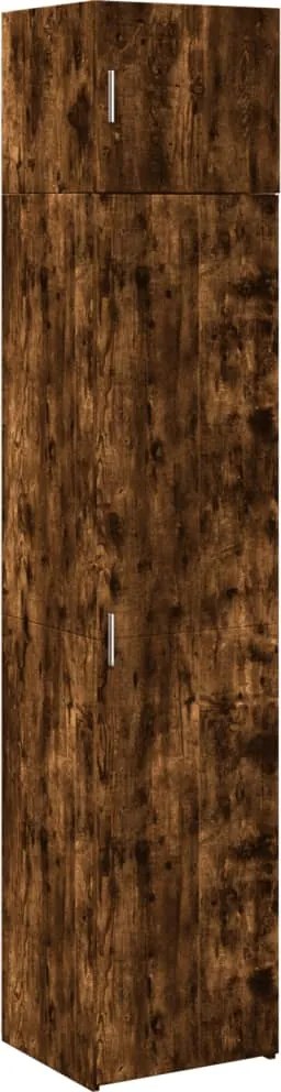 vidaXL Dulap de depozitare slim, stejar fumuriu, 45x42,5x225 cm, lemn